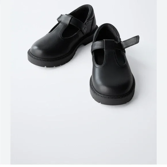 Zara Kids NWT leather black mary jane school shoes 6552/630 - Picture 11 of 13
